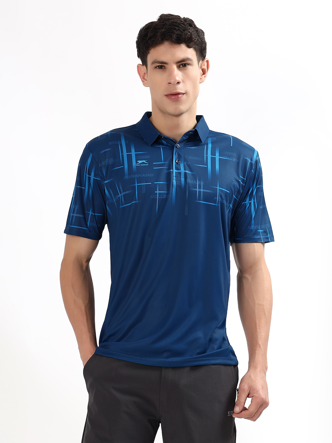 T-Shirts Full Sublimation Half Sleeves Flat Collar Interlock Jacquard